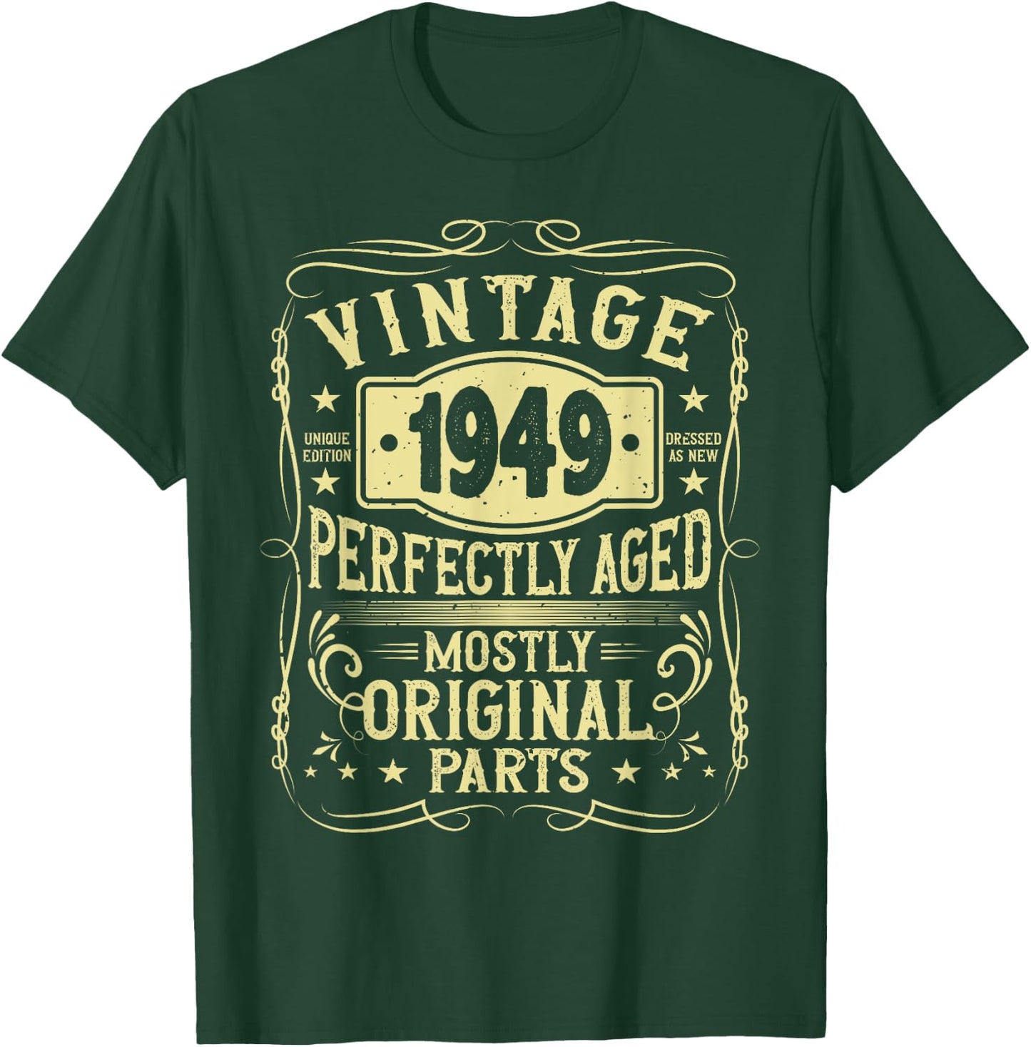 Born In 1949 Birthday, Vintage, Perfectly Aged, Made In 1949 T-Shirt - T-Shirt | Forest