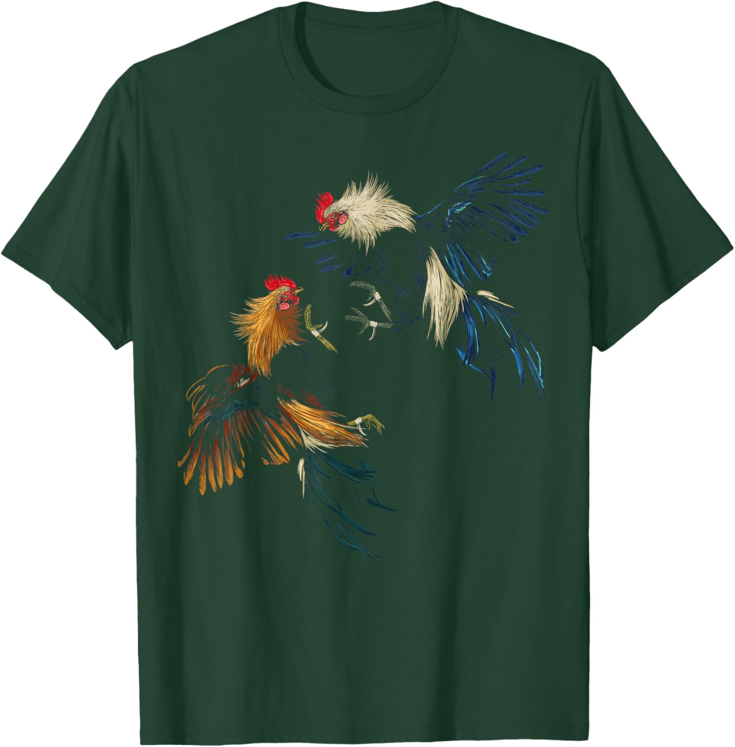 Peleas De Gallos Cockfighter Game Fowl Cockfighting Rooster T-Shirt - T-Shirt | Forest