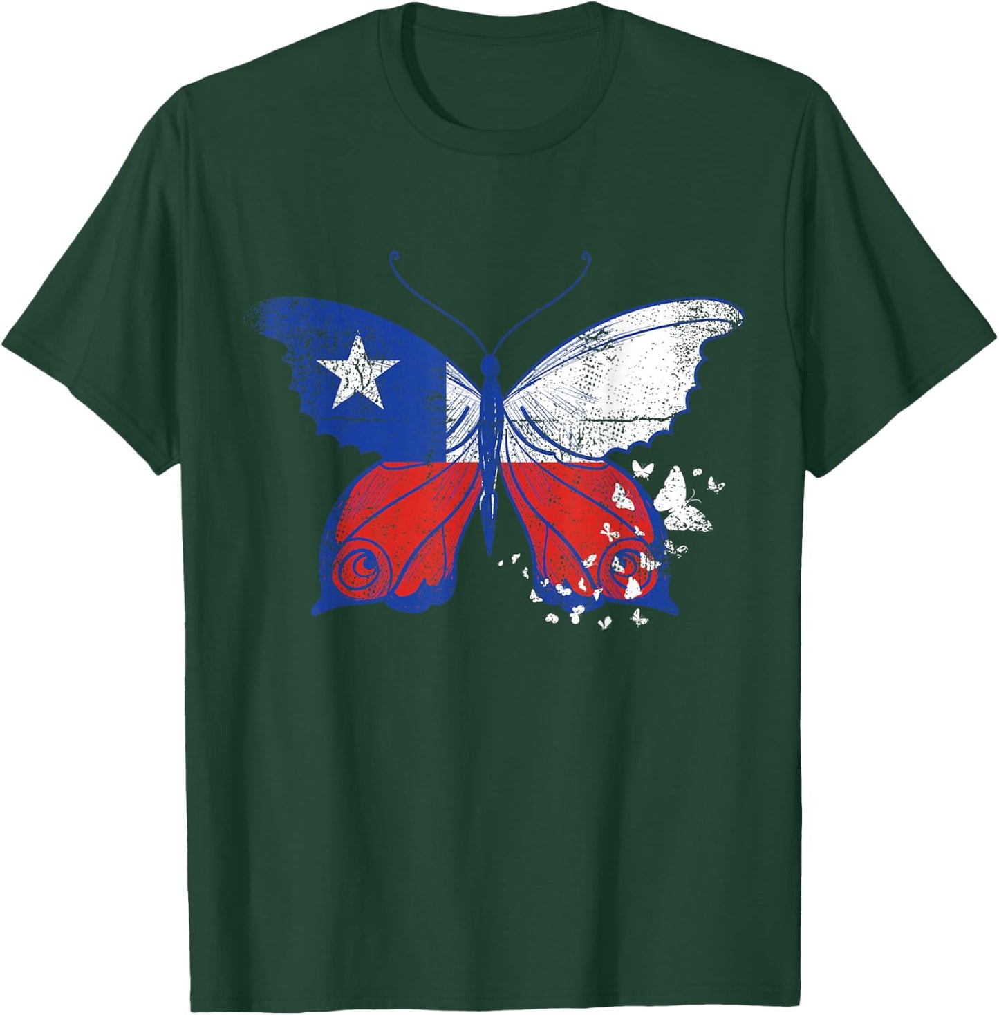 Chile Flag Chilean Heritage Hispanic Roots South America T-Shirt - T-Shirt | Forest