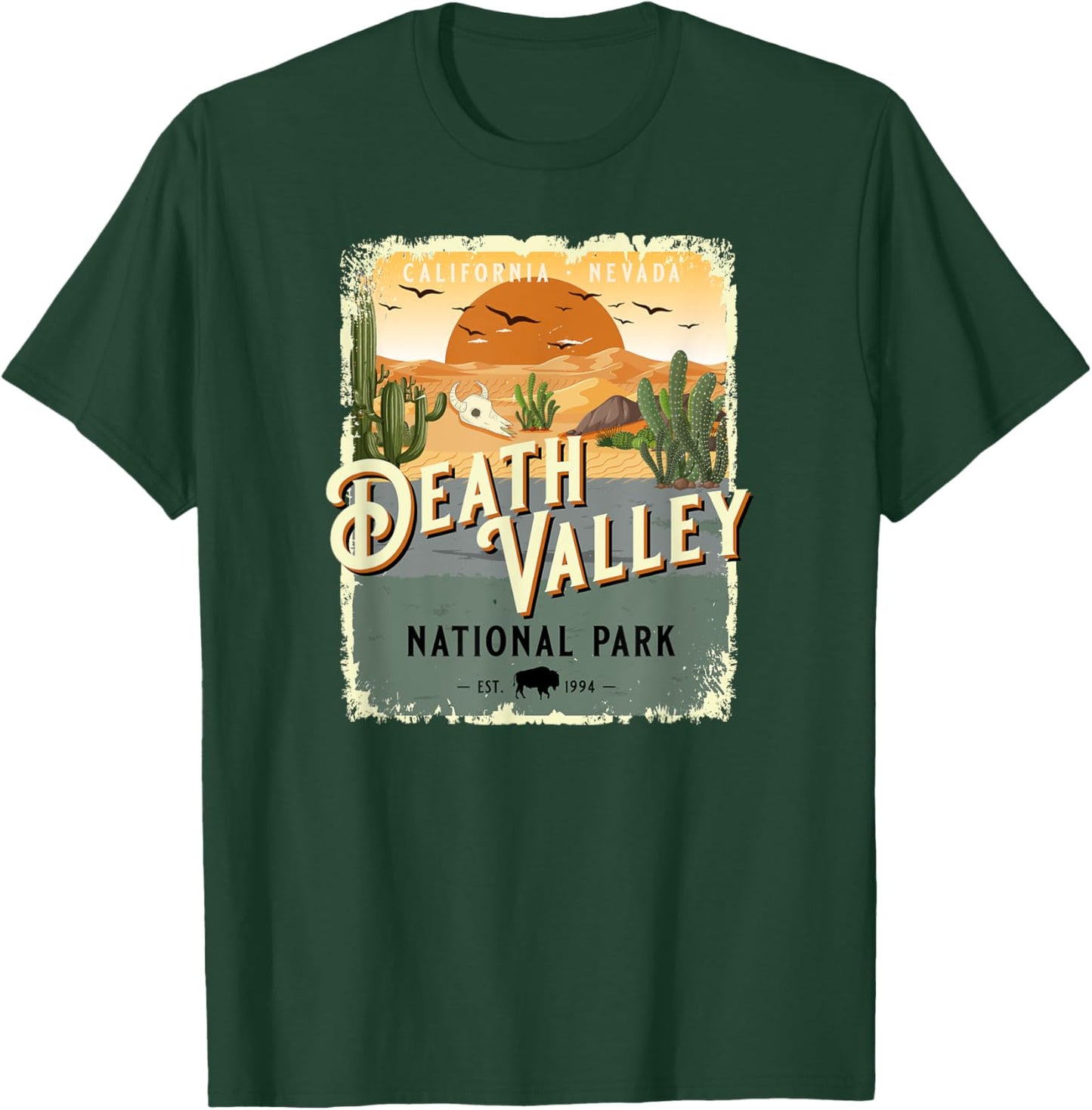 Death Valley National Park Vintage Travel Poster Style T-Shirt - T-Shirt | Forest