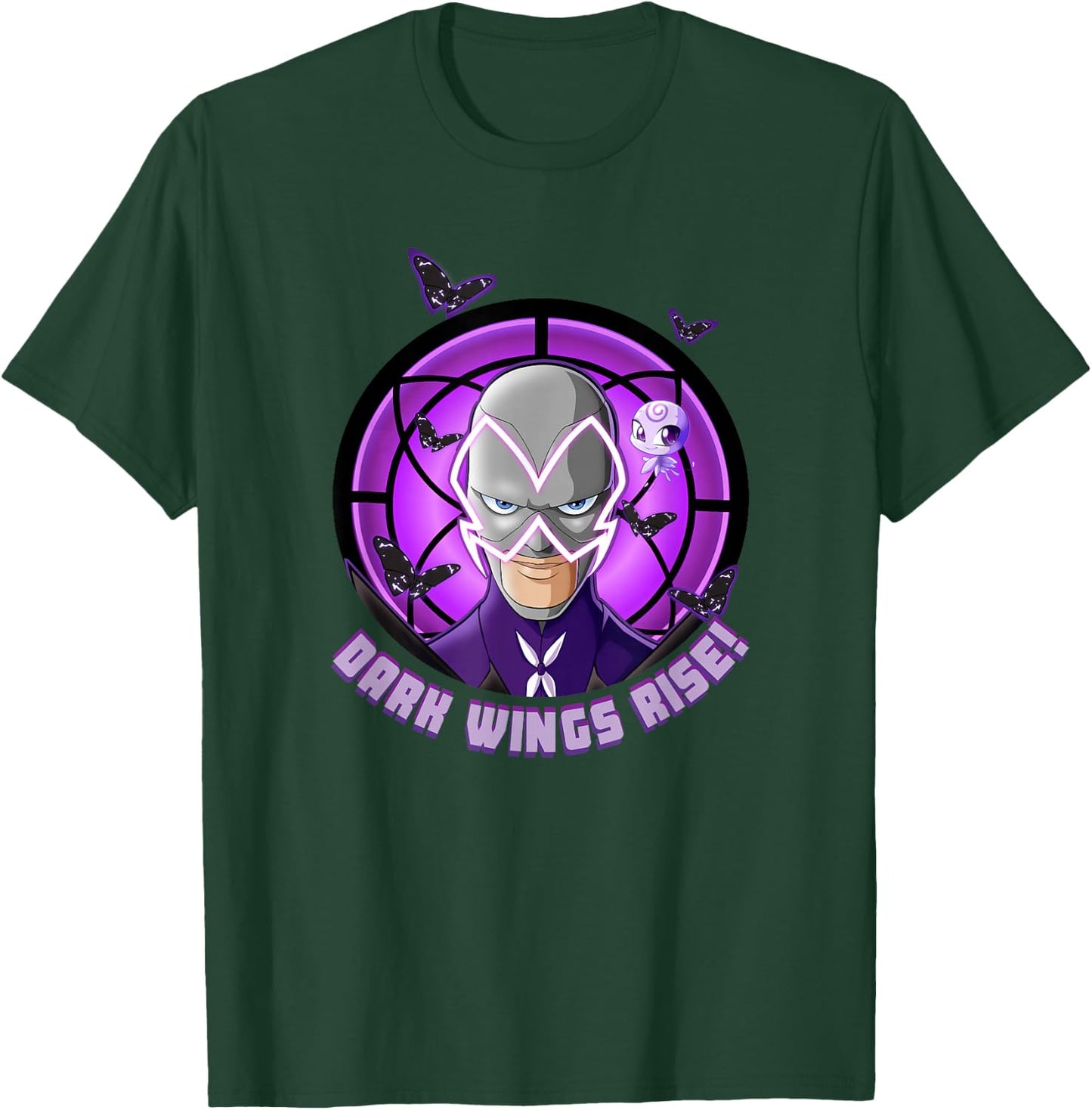Miraculous Ladybug Hawk Moth Dark Wings Rise T-Shirt - T-Shirt | Forest
