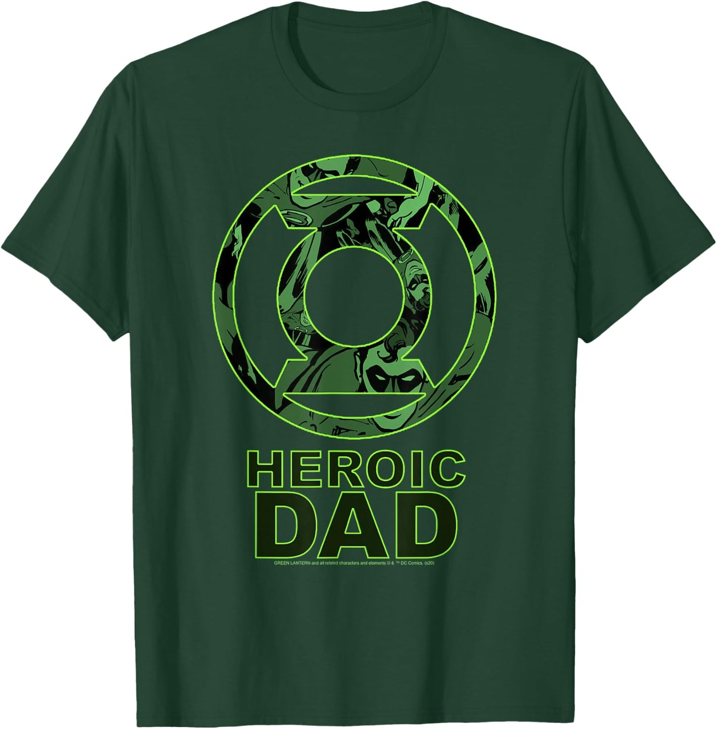 DC Comics Father's Day Green Lantern Heroic Dad T-Shirt - T-Shirt | Forest