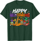 HalloThanksMas Halloween Thanksgiving Christmas Excavator T-Shirt - T-Shirt | Forest