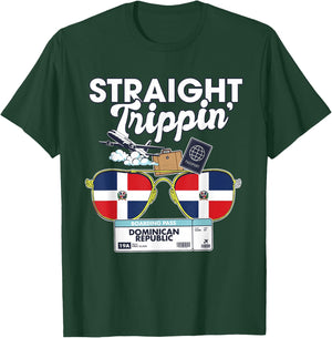 Straight Trippin' Dominican Republic Vacation Tour Travel T-Shirt - T-Shirt | Forest
