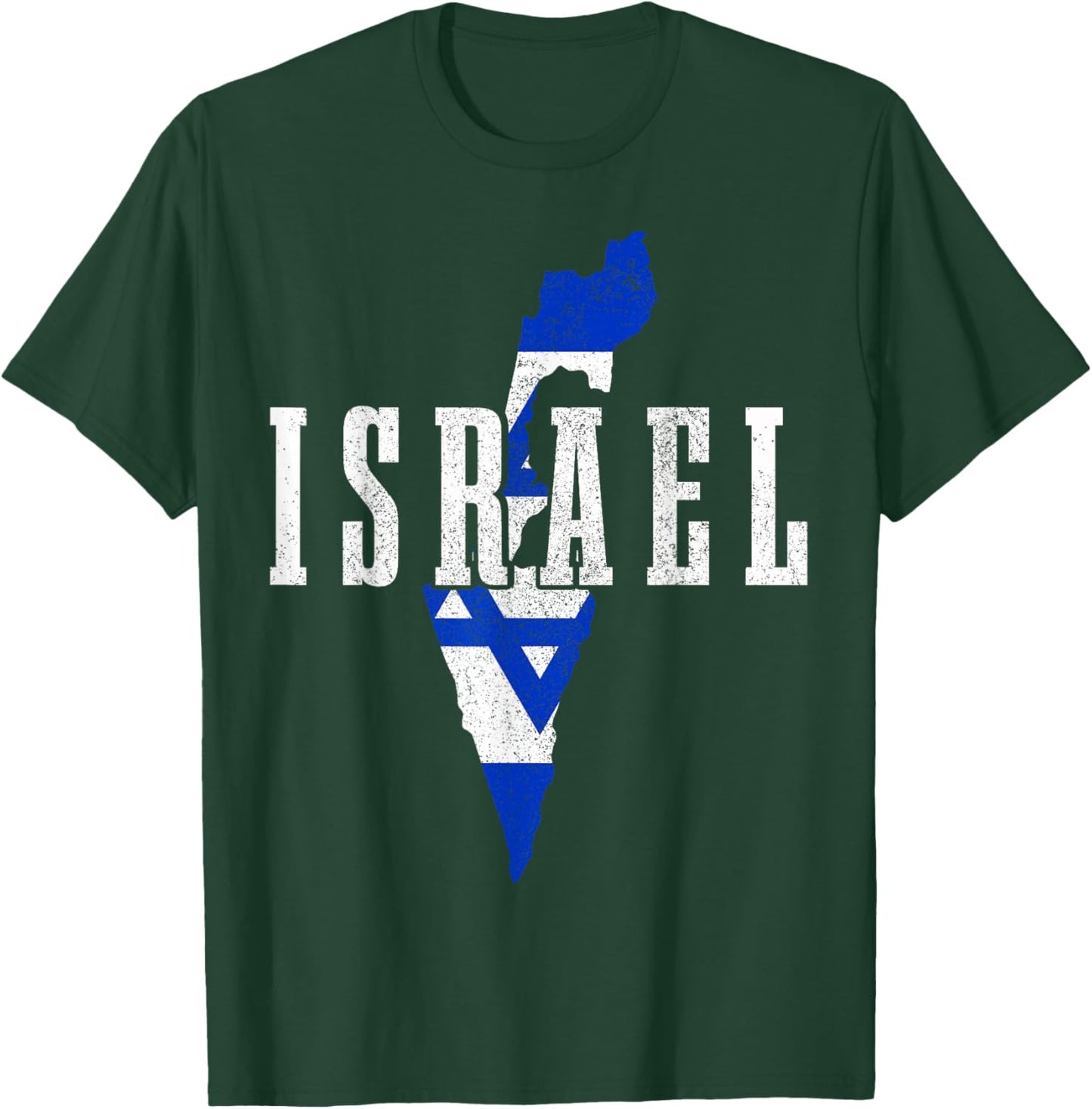 Israel Map Pride Jewish Jew Israelite Israeli Flag T-Shirt - T-Shirt | Forest