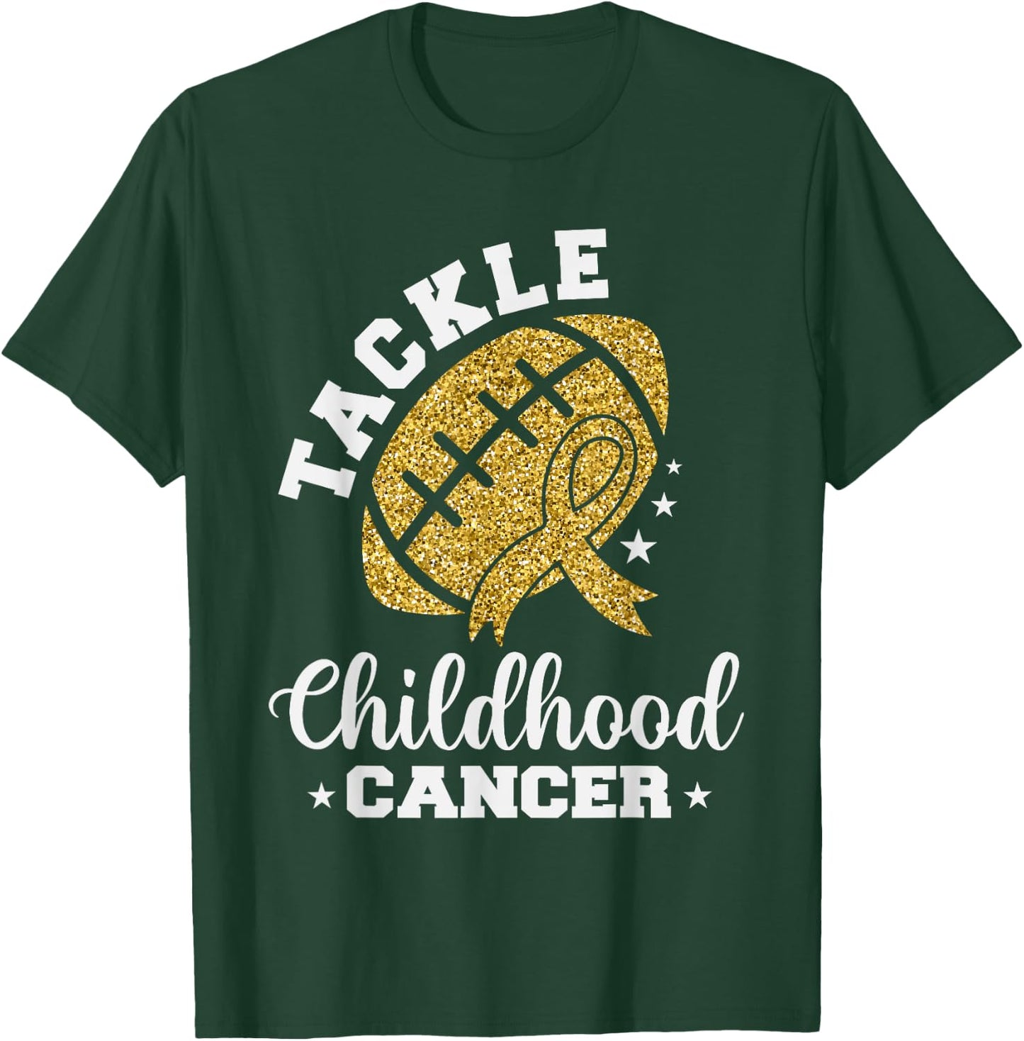 Tackle Childhood cancer Awareness T-Shirt - T-Shirt | Forest