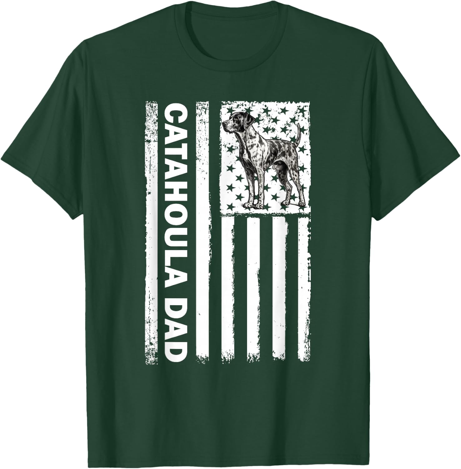 American USA Flag 4th July Catahoula Leopard Dog T-Shirt - T-Shirt | Forest