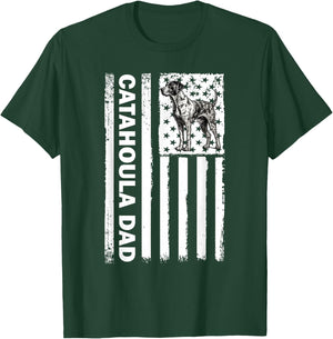 American USA Flag 4th July Catahoula Leopard Dog T-Shirt - T-Shirt | Forest