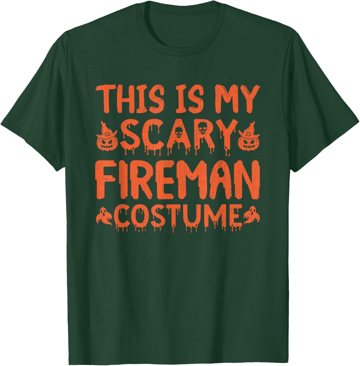 This is My Halloween Costume Funny Fireman Halloween T-Shirt - T-Shirt | Forest