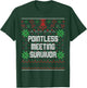 Christmas Pointless Meeting Survivor Ugly Office Party Top T-Shirt - T-Shirt | Forest