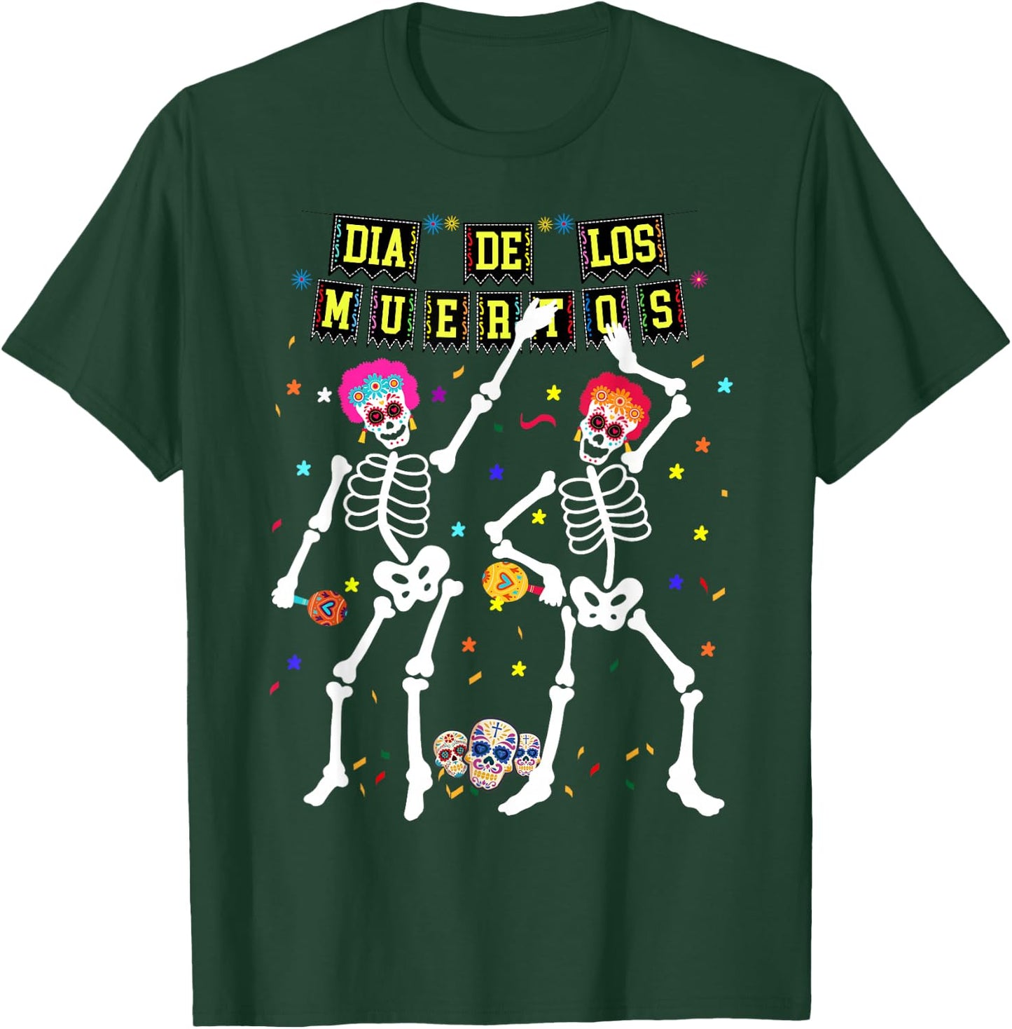 Dia De los Muertos Day of the Dead 2026 2027 Teens T-Shirt - T-Shirt | Forest