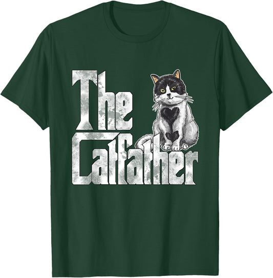 Cat Dad The Catfather Crazy Cat Father Kitty Daddy T-Shirt - T-Shirt | Forest