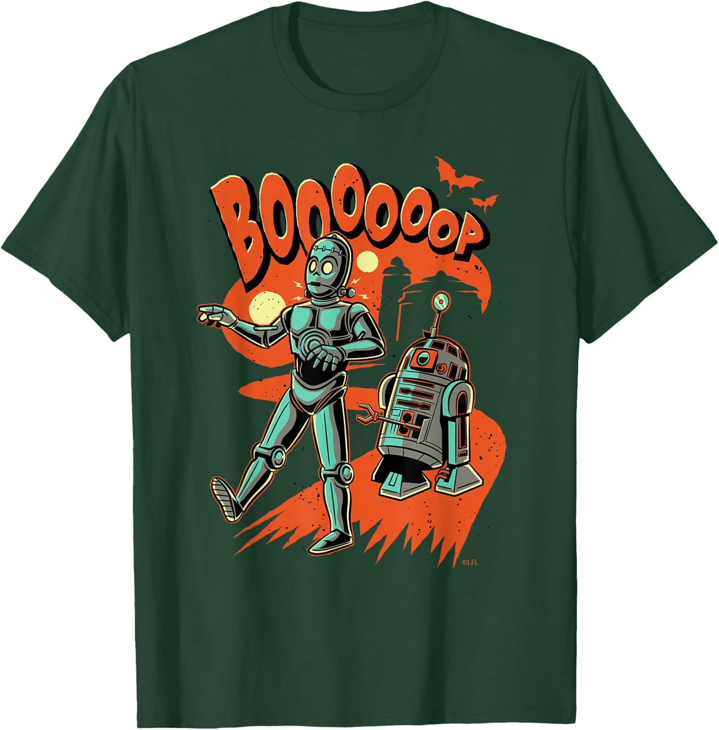 Star Wars R2-D2 & C-3PO Monster Droids Booooop Halloween T-Shirt - T-Shirt | Forest