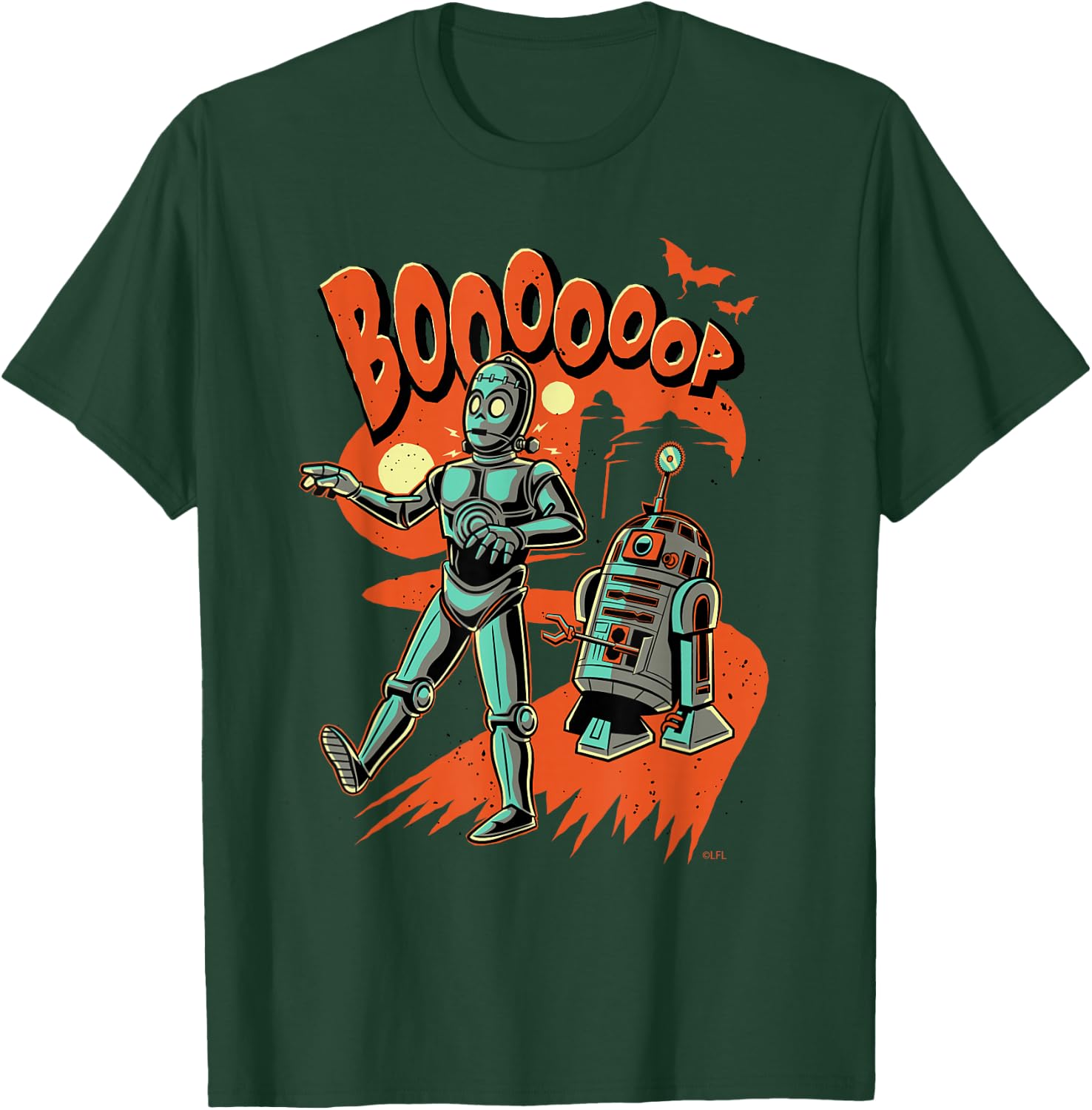 Star Wars R2-D2 & C-3PO Monster Droids Booooop Halloween T-Shirt - T-Shirt | Forest