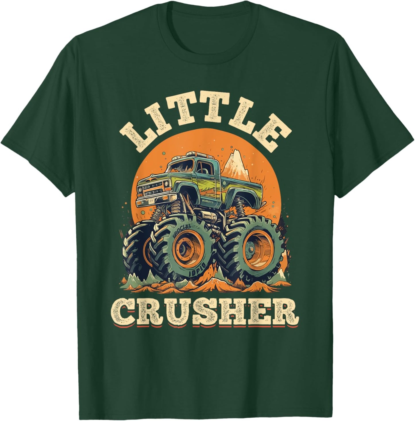 Monster Truck Toddler - Little Crusher T-Shirt - T-Shirt | Forest