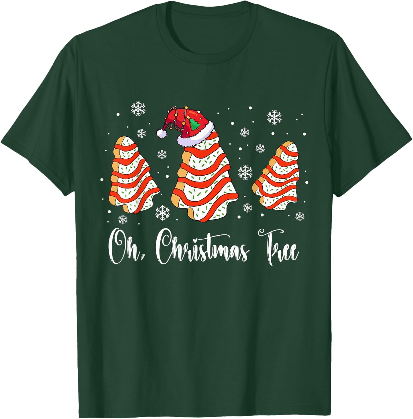Oh Christmas Tree Cakes Debbie Becky Jen Cake Lovers Xmas T-Shirt - T-Shirt | Forest