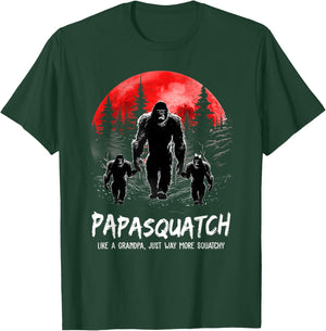 Papasquatch Like A Grandpa Just Way More Squatchy Funny Papa T-Shirt - T-Shirt | Forest