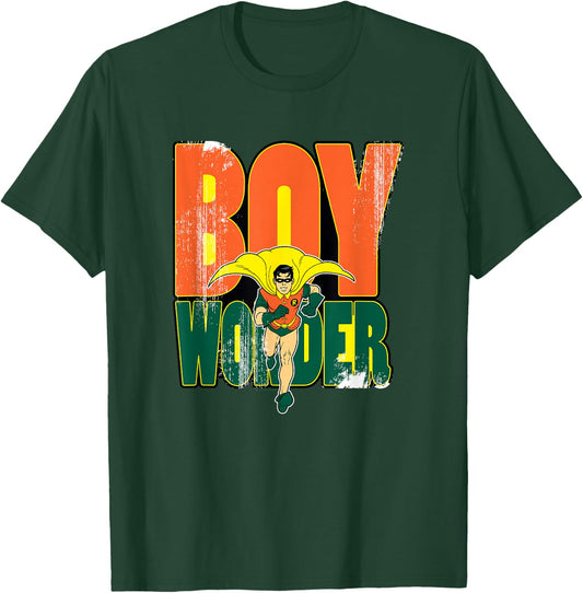 Batman Vintage Classic Boy Wonder Robin Distressed Superhero T-Shirt - T-Shirt | Forest