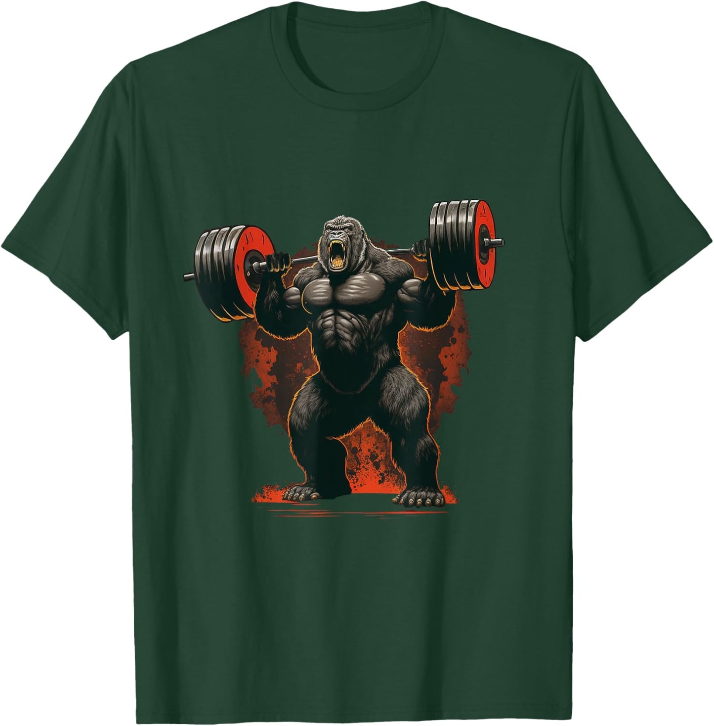 Gorilla Gym Beast Workout Weights Lifting Power - Gift T-Shirt - T-Shirt | Forest