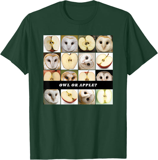 Barn Owl or Apple? AI Machine Learning Food or Object Meme T-Shirt - T-Shirt | Forest