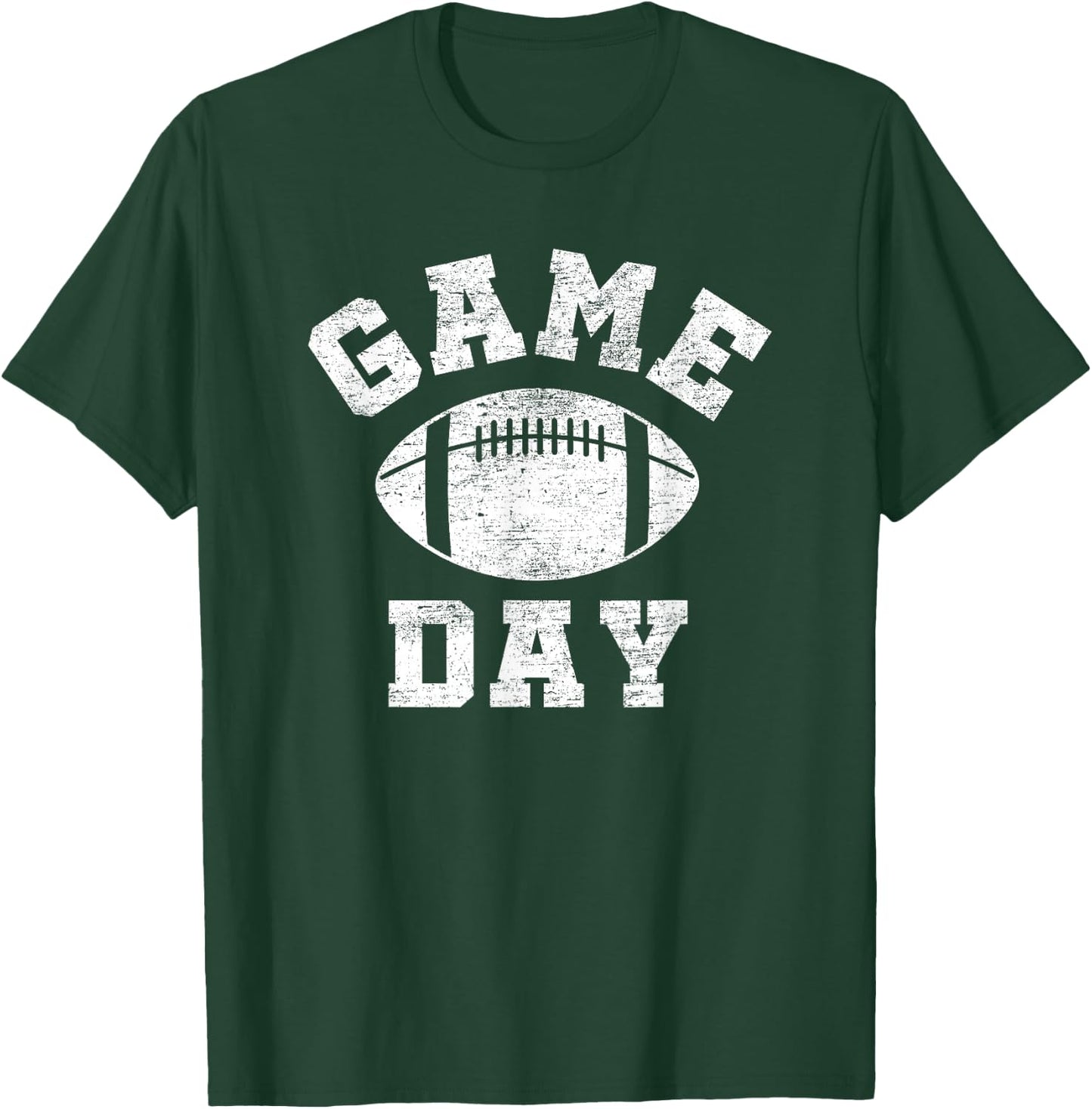 Game Day Football Retro Throwback Sports T-Shirt - T-Shirt | Forest