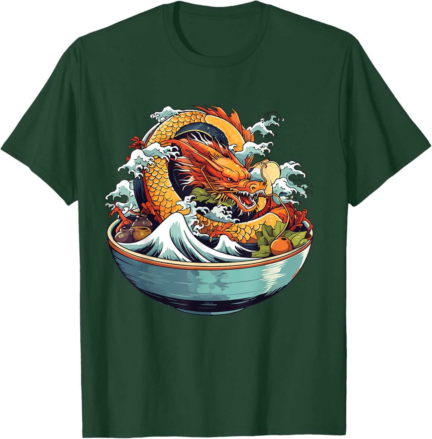 Sushi Dragon Japanese Food Kawaii Dragon Anime Sushi T-Shirt - T-Shirt | Forest