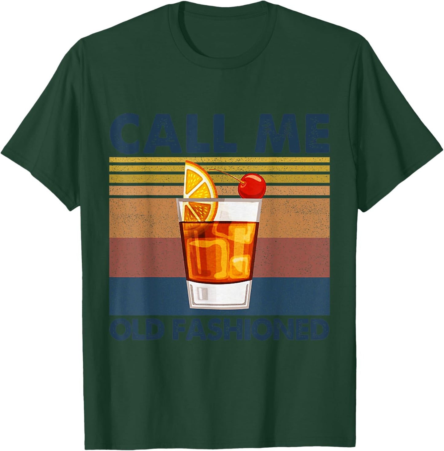 Call Me Old Fashioned Drinking Iced Drinking Vintage T-Shirt - T-Shirt | Forest