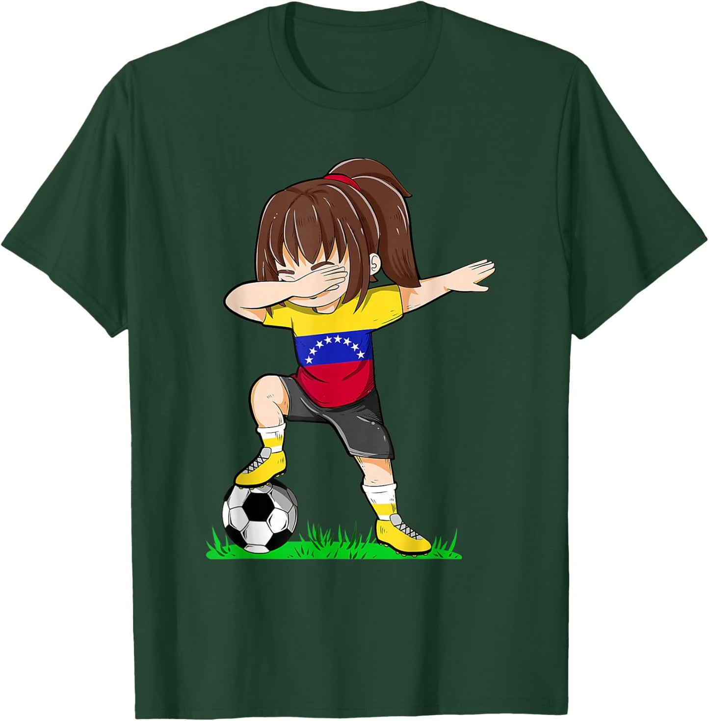 Soccer Venezuela Jersey Shirt Venezuelan Flag Football Girls T-Shirt - T-Shirt | Forest