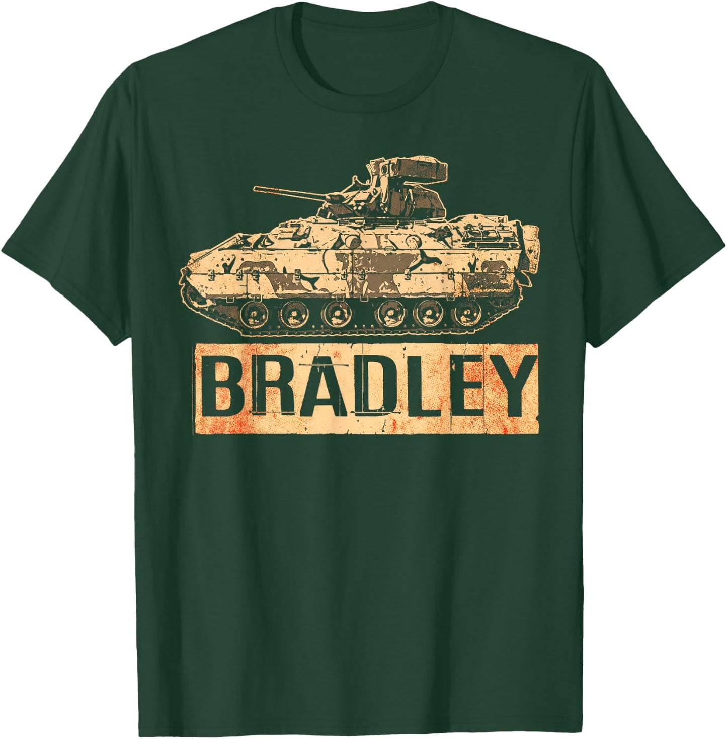 Bradley Fighting Vehicle USA America American Military T-Shirt - T-Shirt | Forest