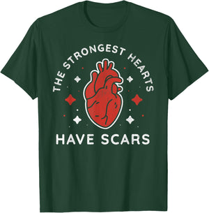 The strongest hearts have scars Cute heart surgery survivor T-Shirt - T-Shirt | Forest