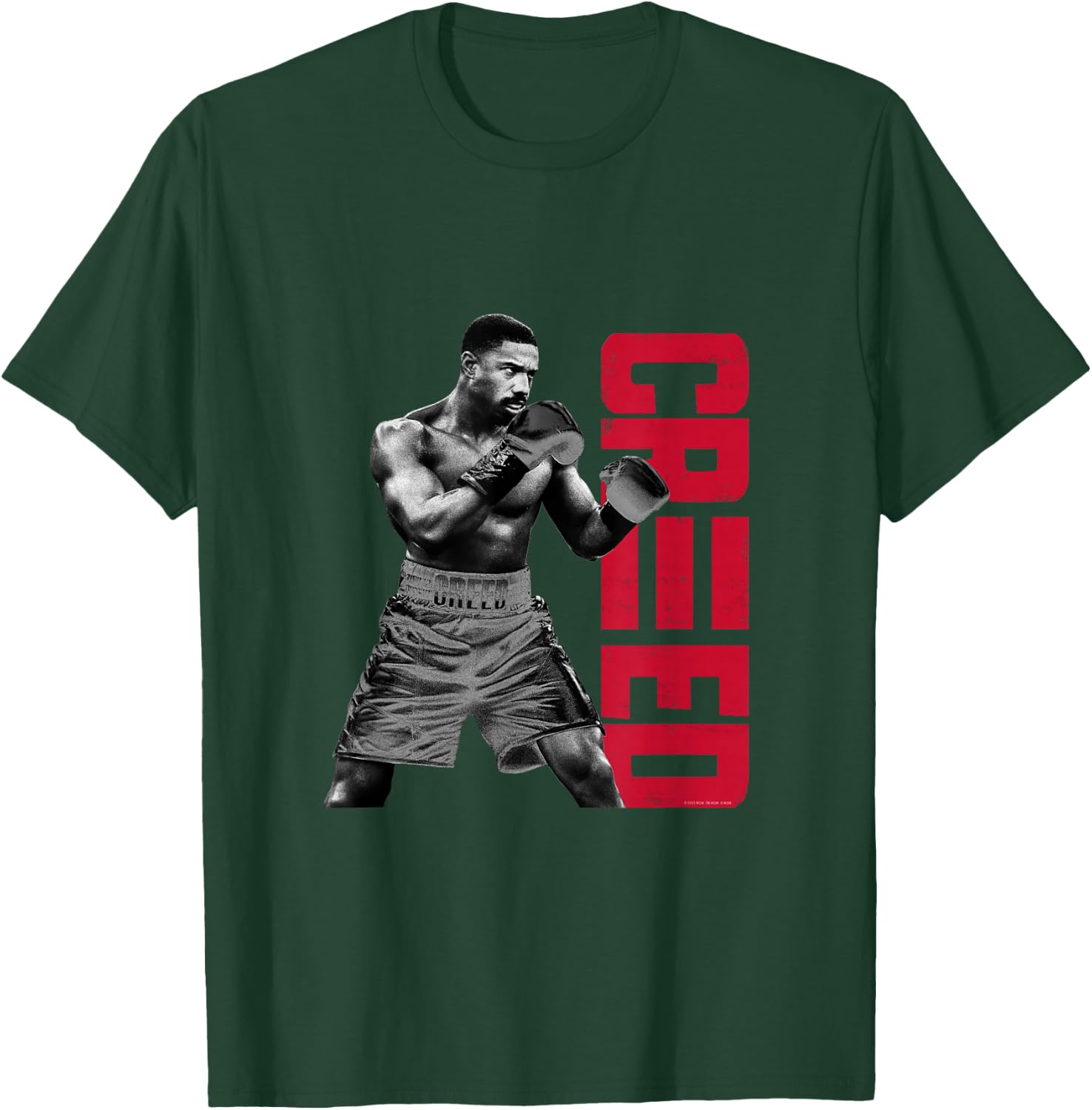 Adonis Creed Pose with Vertical Logo red Small T-Shirt - T-Shirt | Forest