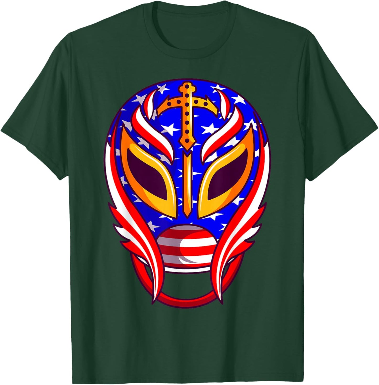 Mexican Wrestling Mask T-Shirt - T-Shirt | Forest