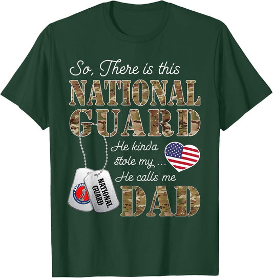 There Is This National Guard Dad National Guard Graduation T-Shirt - T-Shirt | Forest