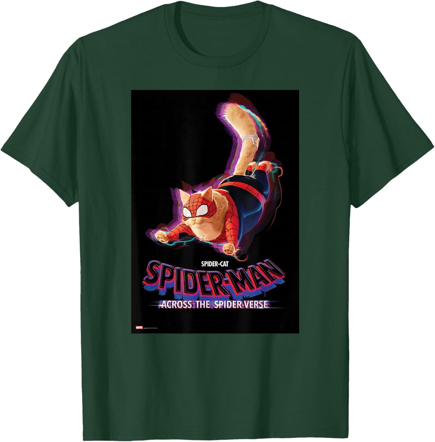 Marvel Spider-Man: Across the Spider-Verse Spider-Cat Poster T-Shirt - T-Shirt | Forest