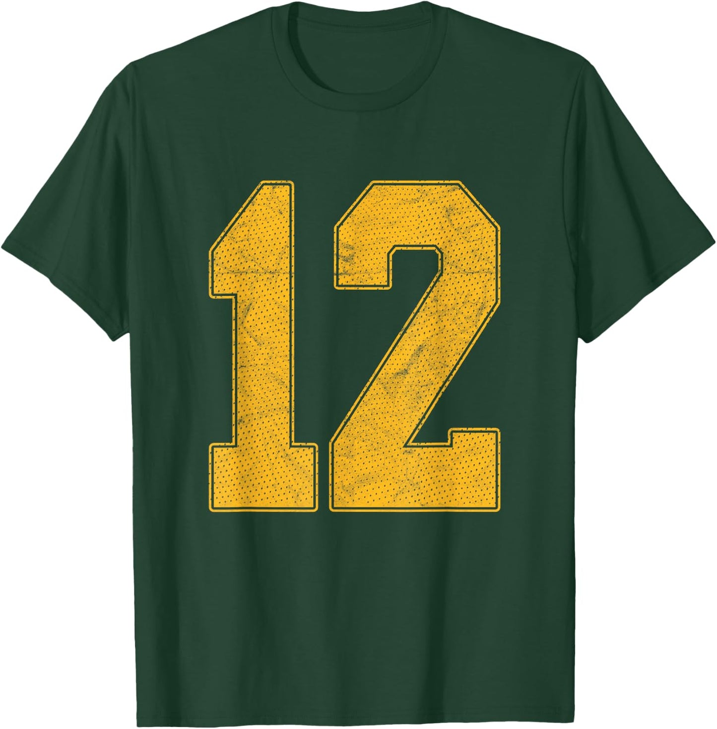 Number 12 Numbered Uniform Sports Team Jersey 12th Birthday T-Shirt - T-Shirt | Forest