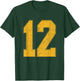 Number 12 Numbered Uniform Sports Team Jersey 12th Birthday T-Shirt - T-Shirt | Forest