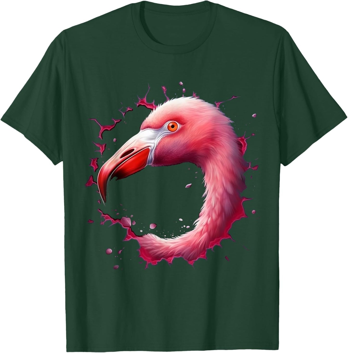 Flamingo Art - Bird Animal Artwork Flamingo T-Shirt - T-Shirt | Forest