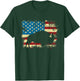 Patriotic American Bison Buffalo Lover Wildlife USA Flag T-Shirt - T-Shirt | Forest