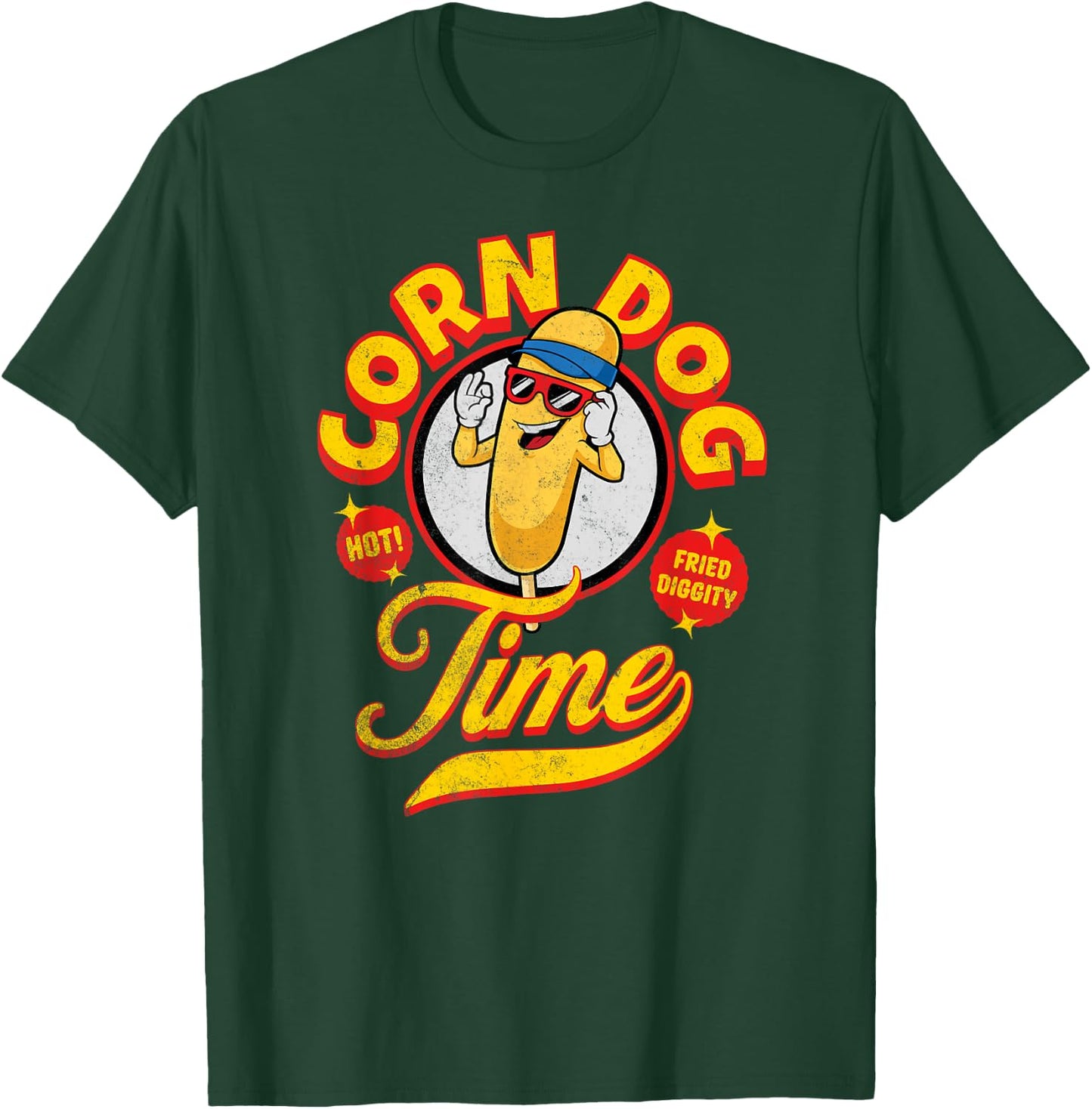 Corn Dog Carnival Food Fried Corndog Lover Men Women Girls Kids T-Shirt - T-Shirt | Forest