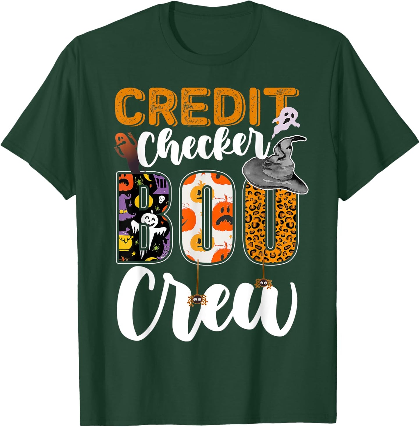 Credit Checker Boo Crew Halloween Matching Banker T-Shirt - T-Shirt | Forest