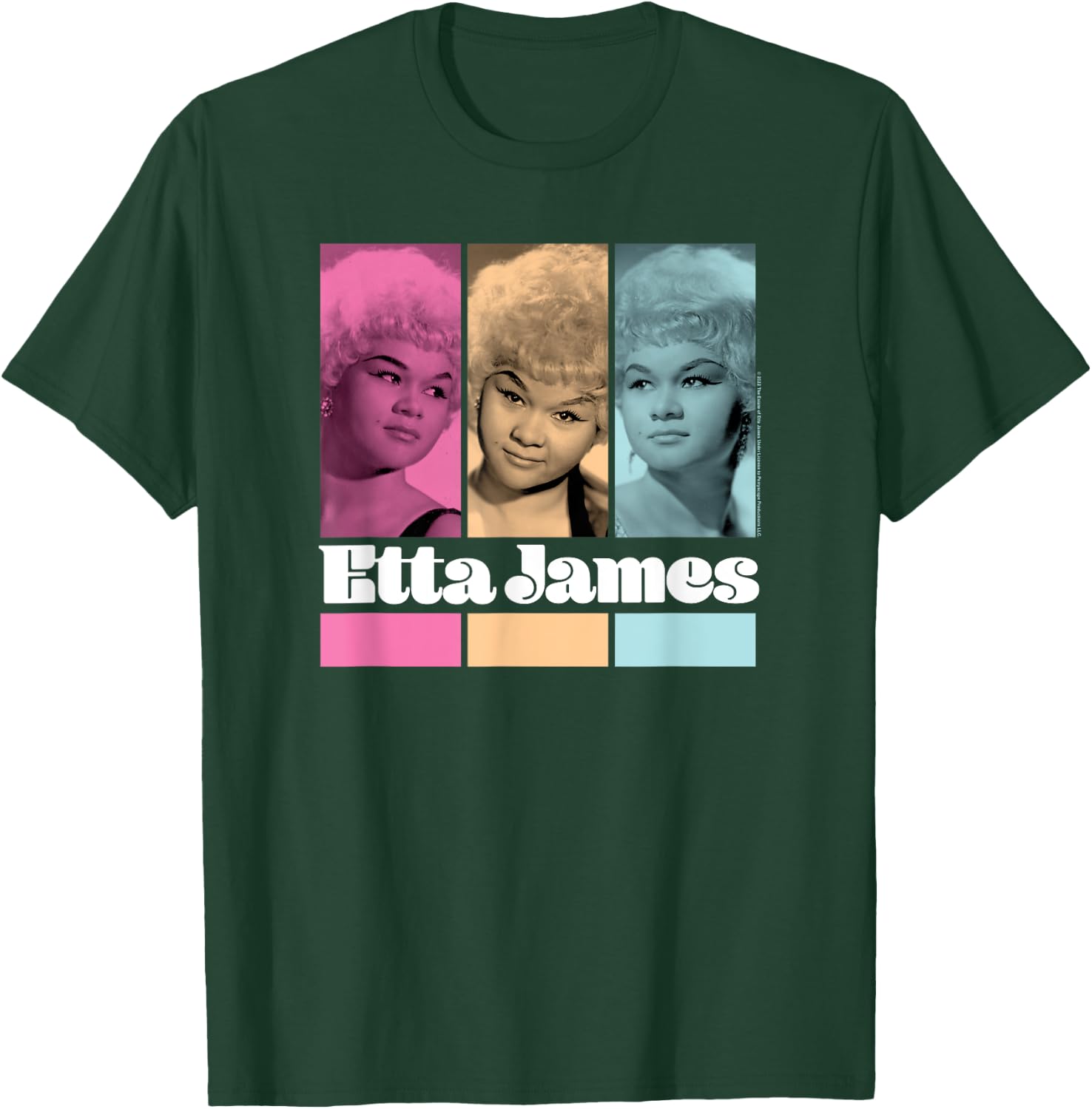 Etta James - Black, Small, -Adults, Short Sleeve, Classic Fit, Cotton 100%, Music-Themed T-Shirt - T-Shirt | Forest