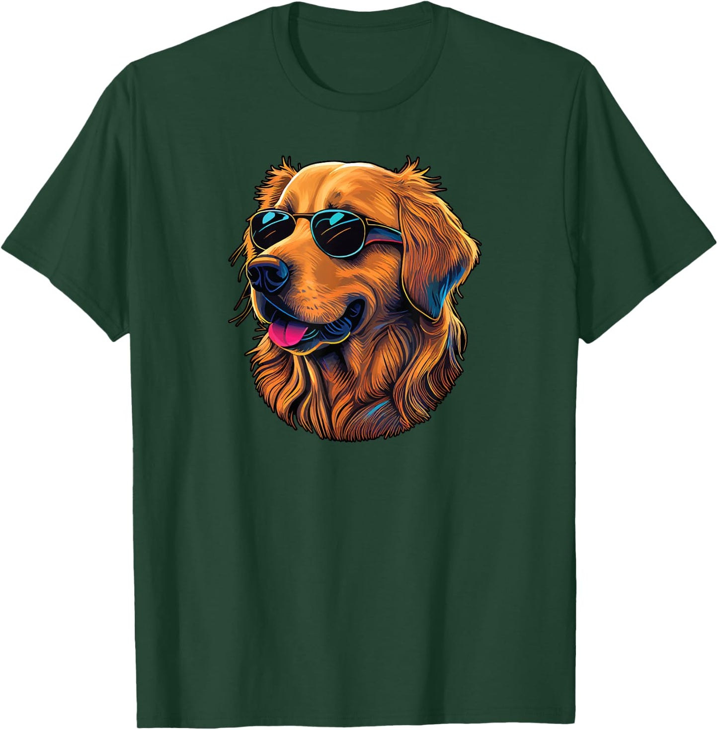 Dad Mom Cool Dog Sunglasses - Golden Retriever Women T-Shirt - T-Shirt | Forest