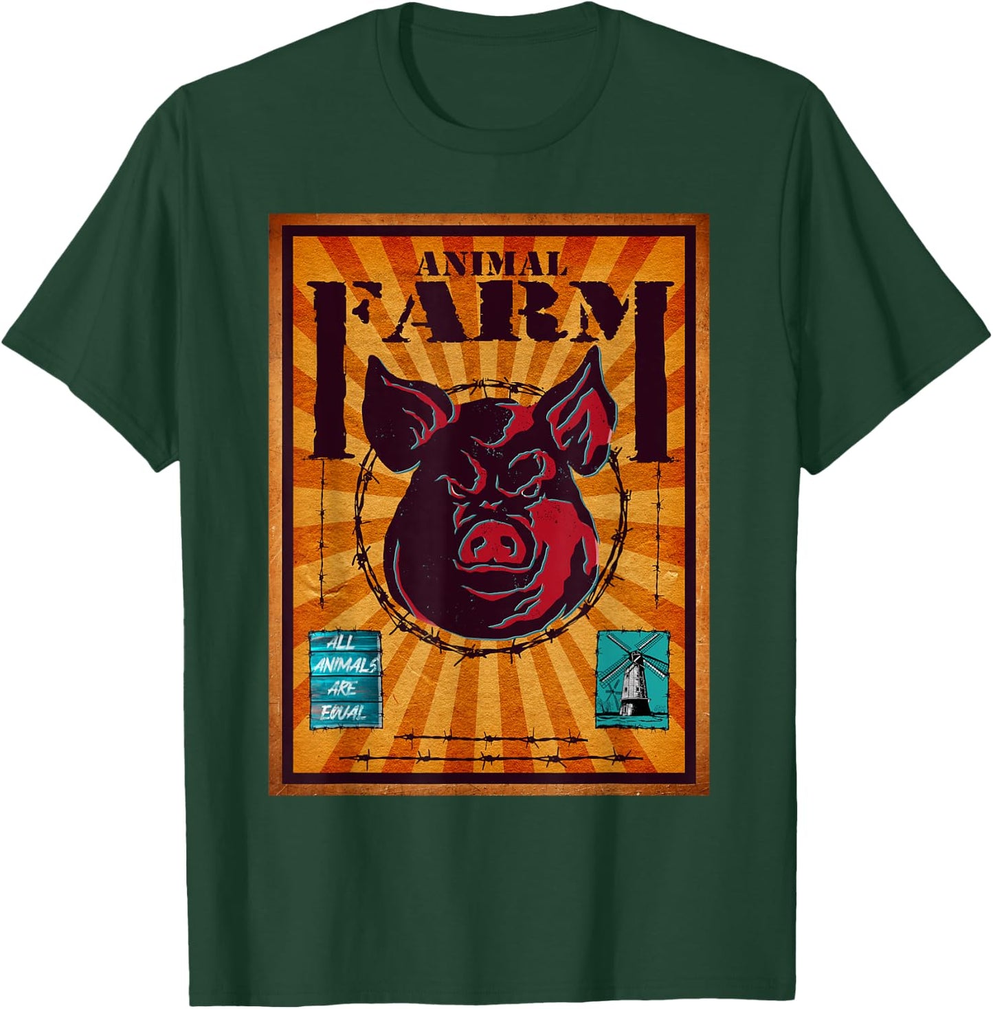 Animal Farm All Animals Are Equal Vintage T-Shirt - T-Shirt | Forest