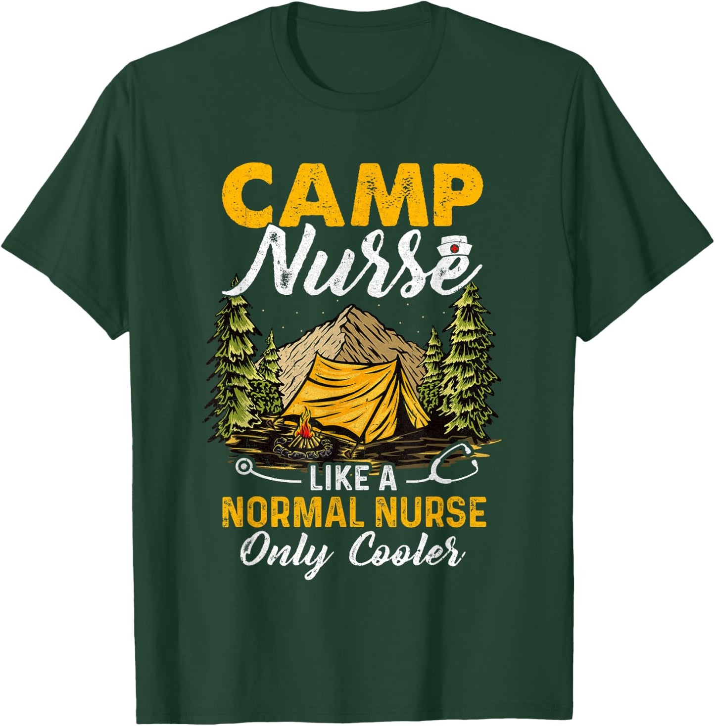 Funny Camp Nurses For Summer Camping Nursing T-Shirt - T-Shirt | Forest