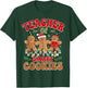 Groovy Retro Christmas Teacher Cute Gingerbread Cookies T-Shirt - T-Shirt | Forest