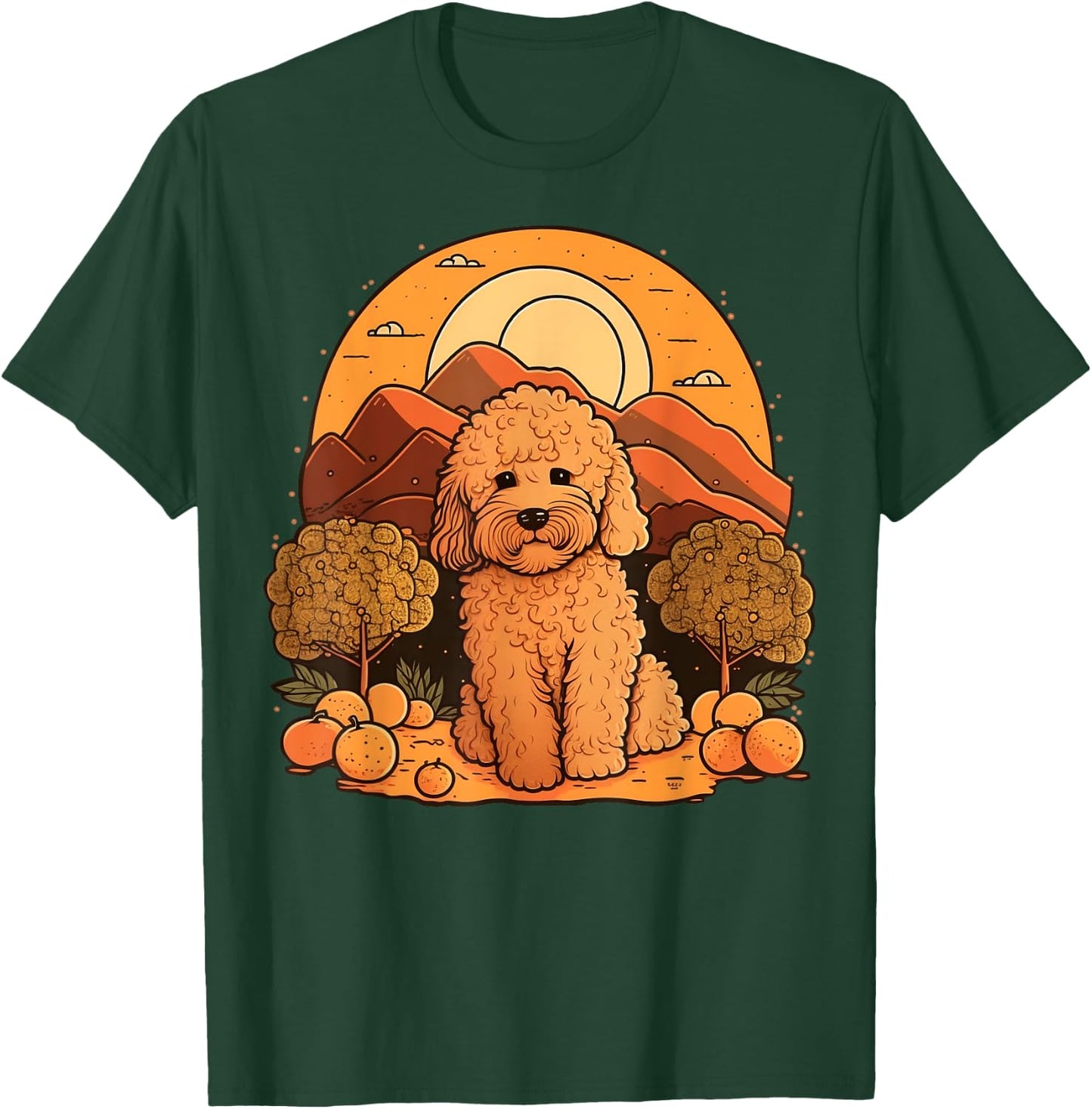 Cute Goldendoodle Dog on Golden Doodle Lover Women Kids T-Shirt - T-Shirt | Forest