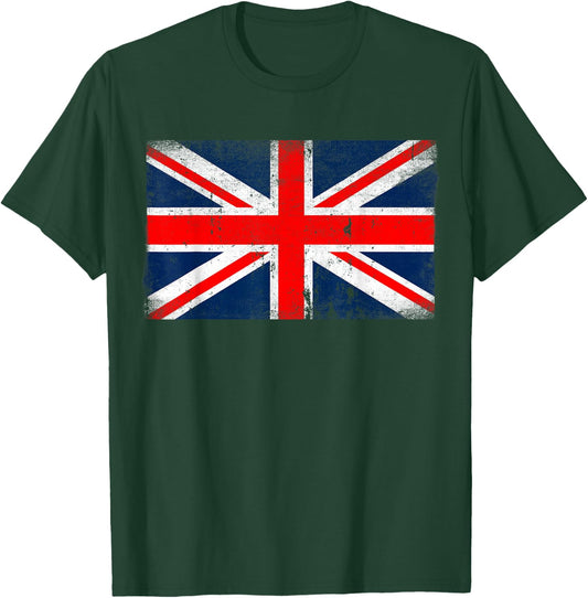 Union Jack Flag United Kingdom Great Britain England British T-Shirt - T-Shirt | Forest