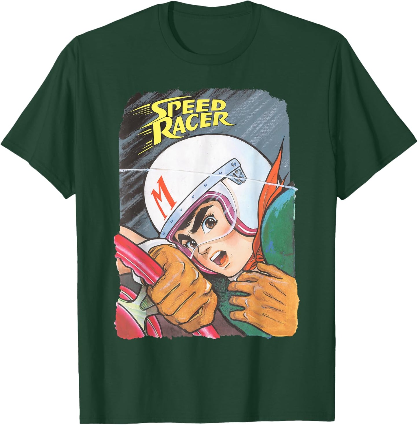 Manga Speed Racer Logo Close T-Shirt - T-Shirt | Forest