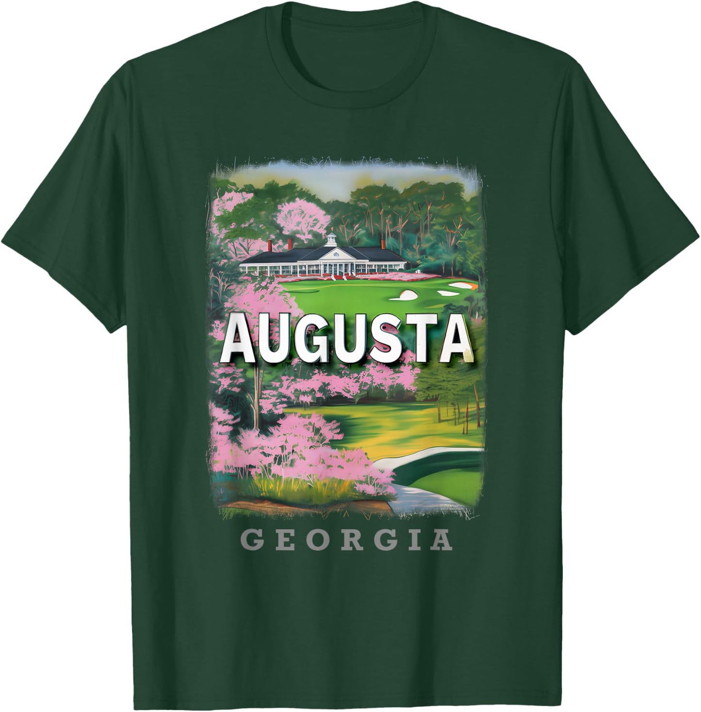 Augusta Georgia GA Golfing Paradise SD843 T-Shirt - T-Shirt | Forest