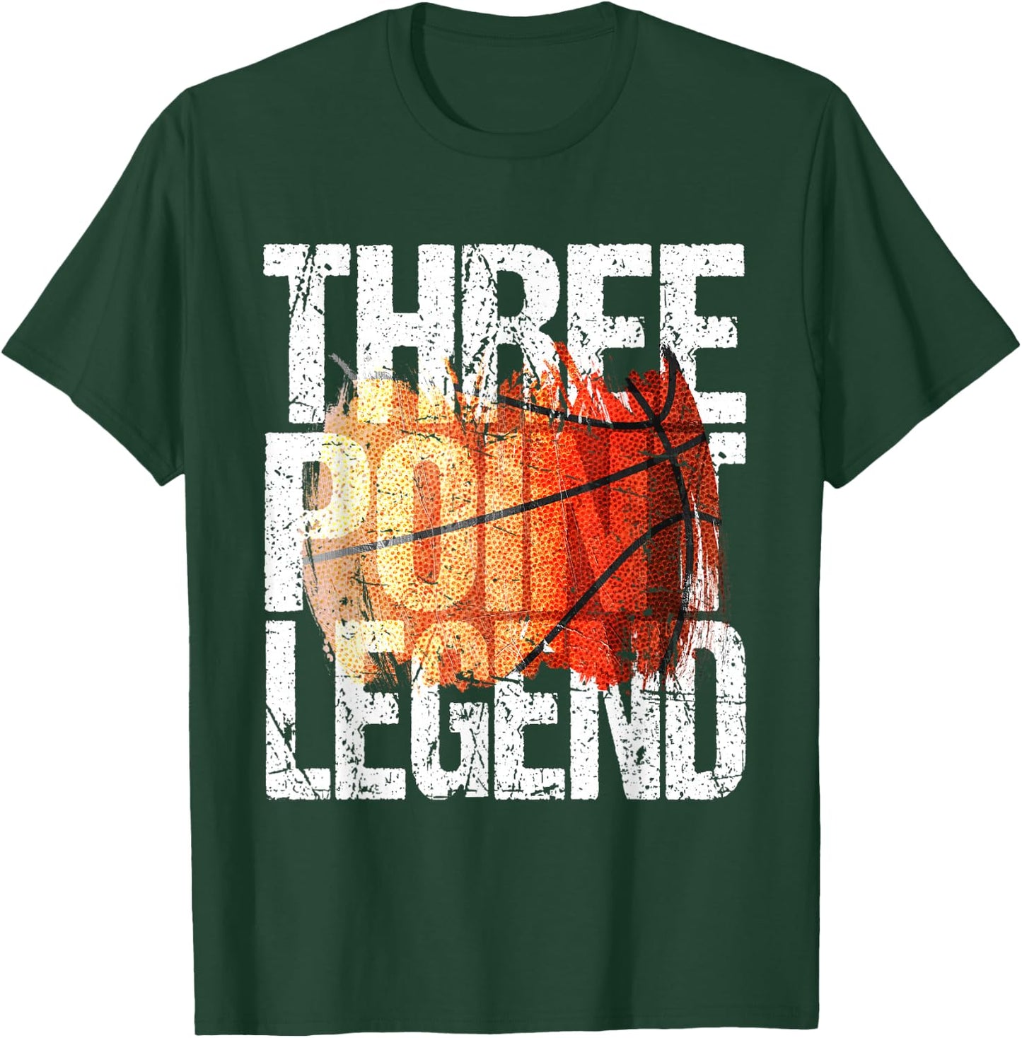 Basketball Player 3 Point Shot - Three Point Legend T-Shirt - T-Shirt | Forest